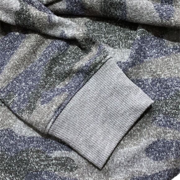 Lucky brand | Women’s Boho Soft Navy Blue Camouflage Hoodie Sweatshirt - Picture 9 of 11